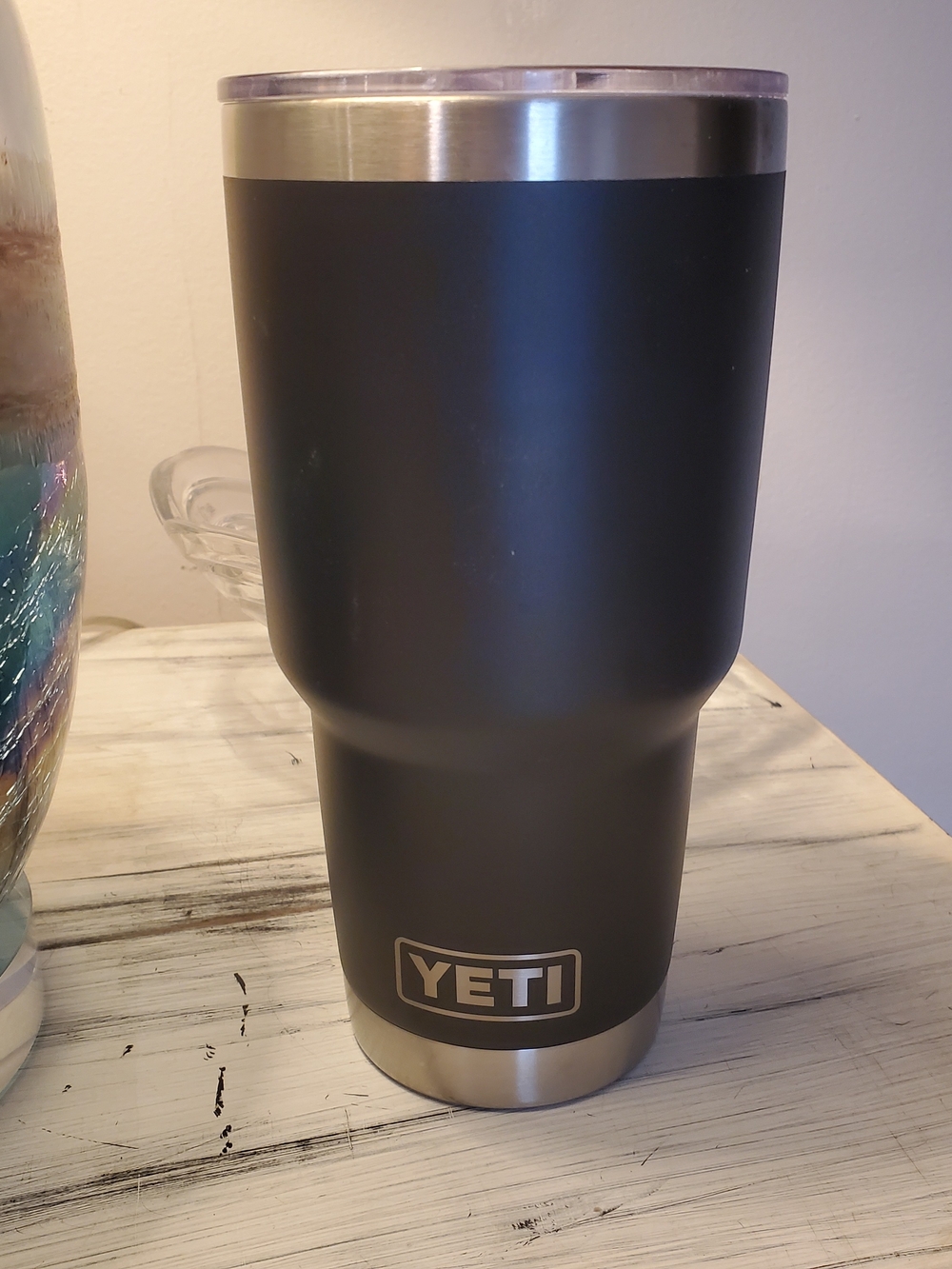 Yeti Black Rambler 30 Stainless Steel Insulated Tumbler with Lid EUC